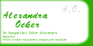 alexandra ocker business card